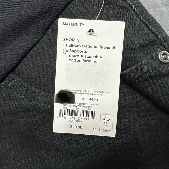 Sonoma Black Maternity Denim Shorts NWT Various Sizes - Picture 5 of 6